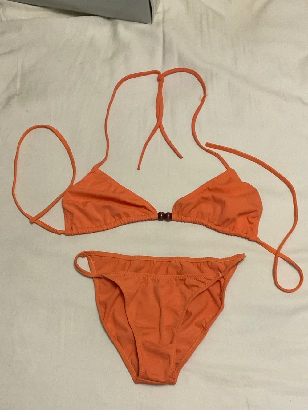 Leg Avenue Orange Triangle String Bikini Set O/S